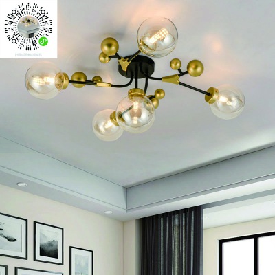 北欧轻奢温馨浪漫主卧室房间吸顶灯工业风客厅餐厅魔豆灯2019新款