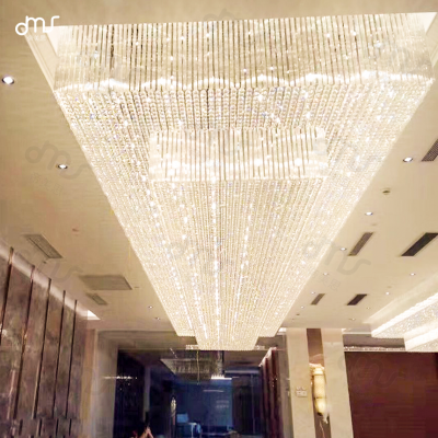 酒店会所KTV宴会厅售楼处沙盘豪宅别墅方形水晶灯非标工程水晶灯