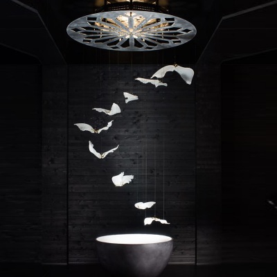 小鸟翅膀吊灯