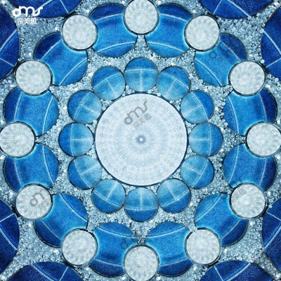 圆形花瓣蓝色星座大型吸顶吊灯