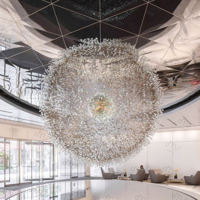 创意圆形蒲公英光立bwin·必赢亚洲(中国)有限公司官方网站吊灯