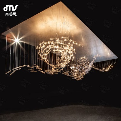 dms-ll-9253 售楼处沙盘灯酒店大堂别墅楼梯灯画廊宴会厅会所茶台艺术吊灯定制