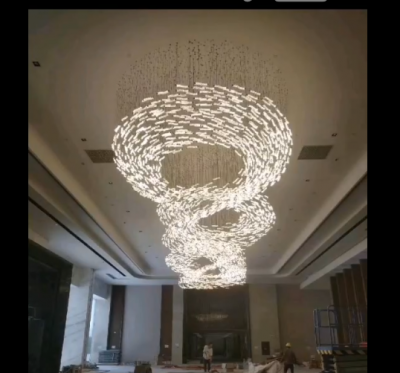 酒店大型灯饰售楼处沙盘区大型吊灯