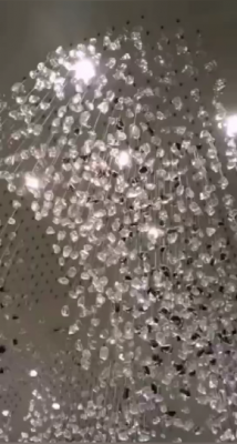 DMS纯天然手工琉璃石子吊饰大型商场酒店售楼处大堂过道装饰吊灯