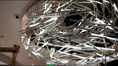 DMS工程实拍艺术创意酒店大堂吊灯